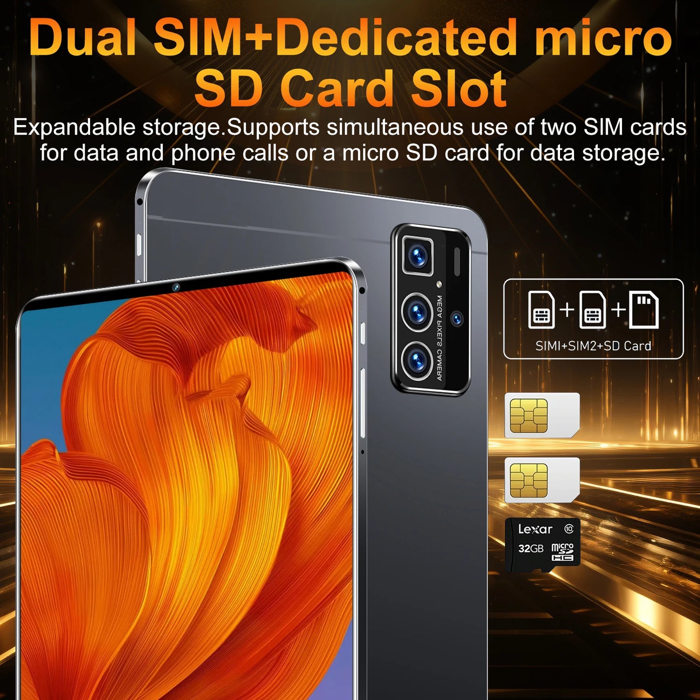 2025 Original Global Version Tablet 11.6 inch HD 4K Android 13 16GB+1T 12000mAh 5G Dual SIM Phone Call WiFi GPS Tablet