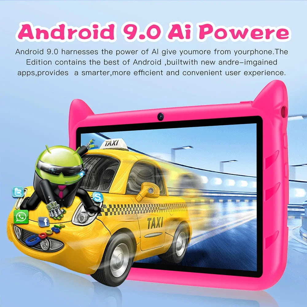 2024 New 7-inch WIFI Children's Tablet Four Core 4GB RAM 64GB ROM Game Education Children's Gift Android 9.0